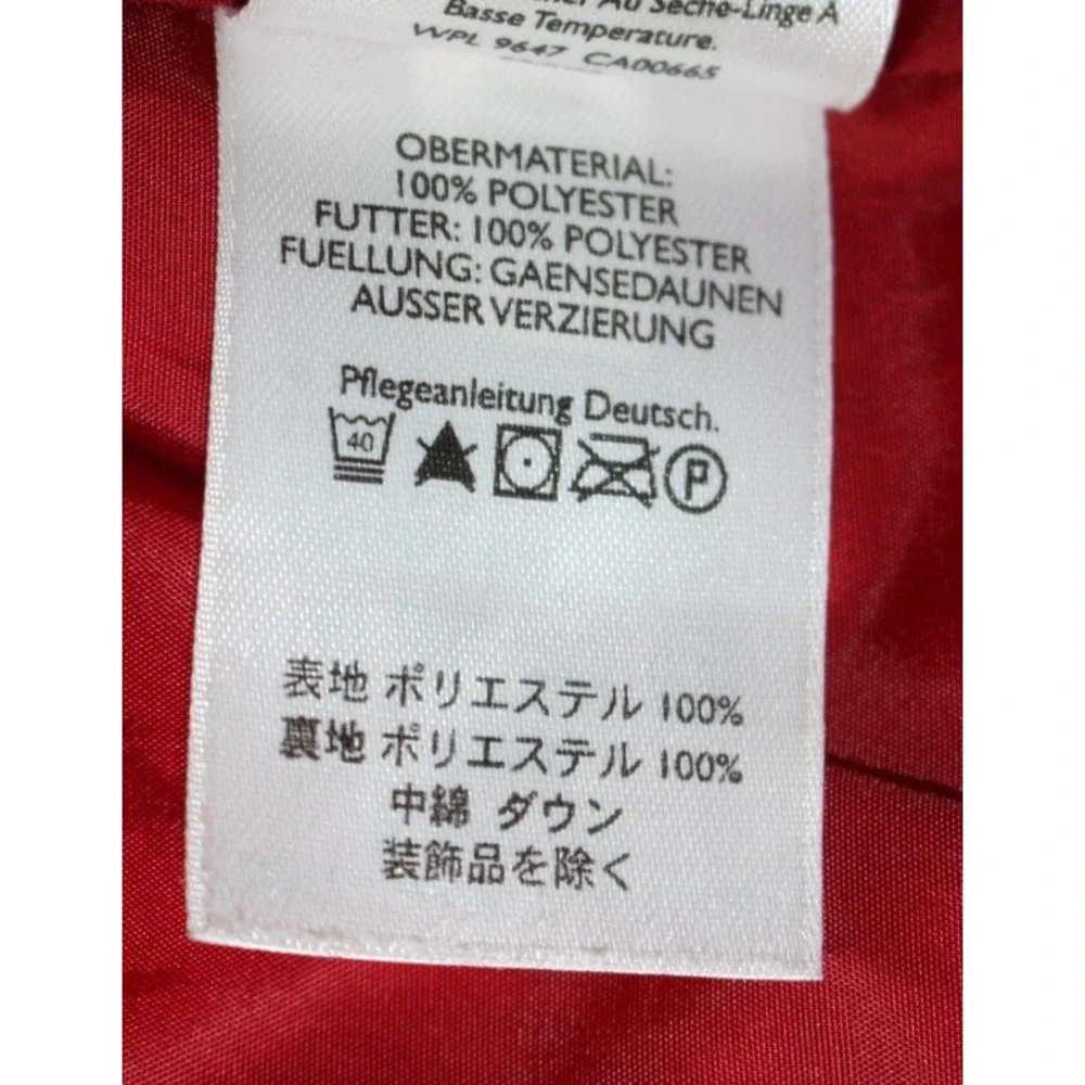 Eddie Bauer Vest Womens Medium Red Premium Goose Down Lightweight Zip Pockets